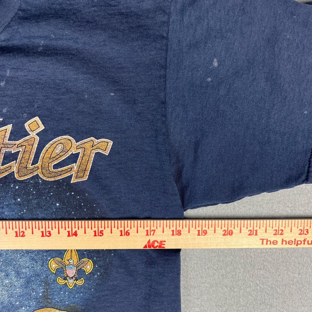 VTG Boy‎ Scouts Galaxy Stars T Shirt Fits Small Distressed Year of Starfire Ohio - Picture 12 of 13